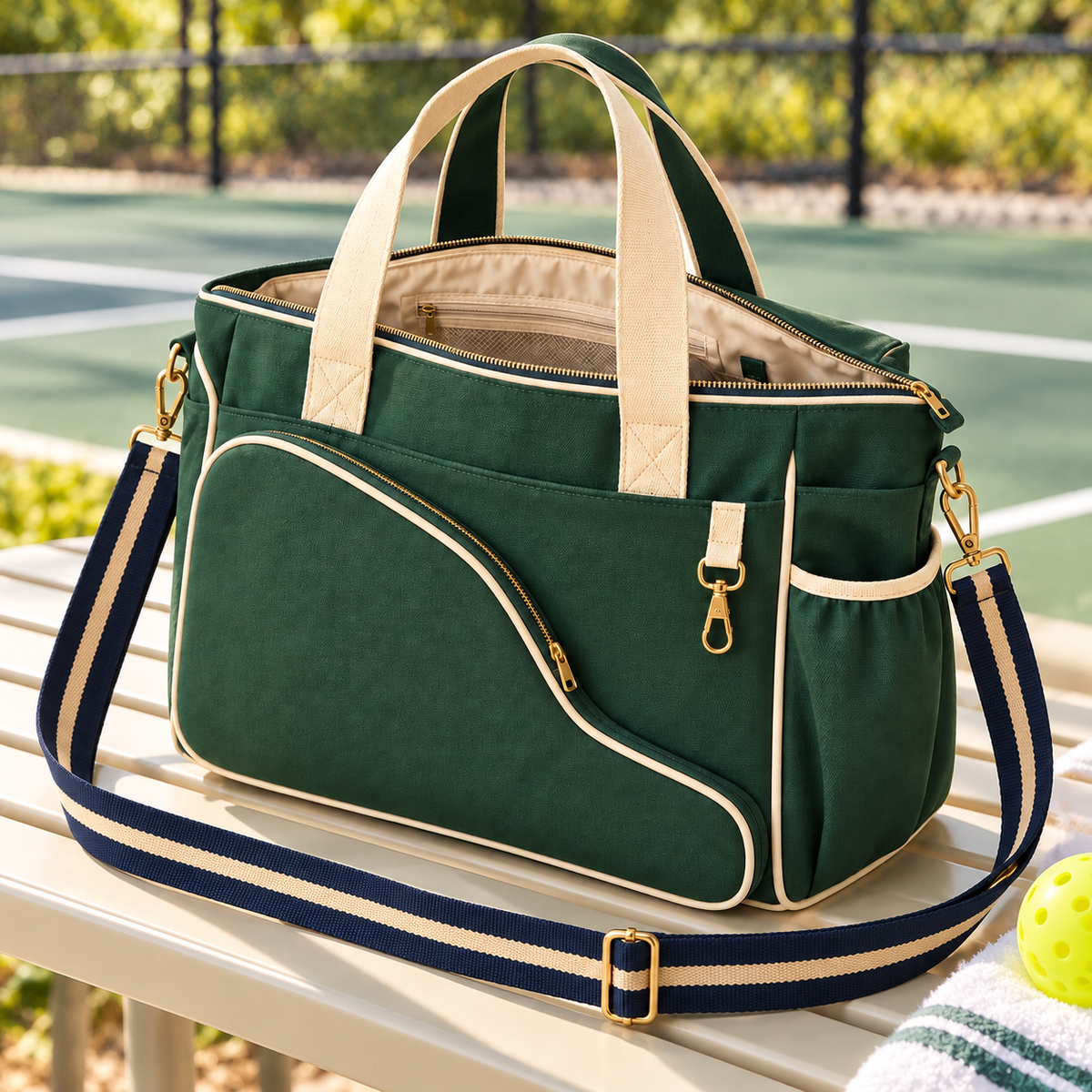 Homenzio Pickleball Court Tote Bag