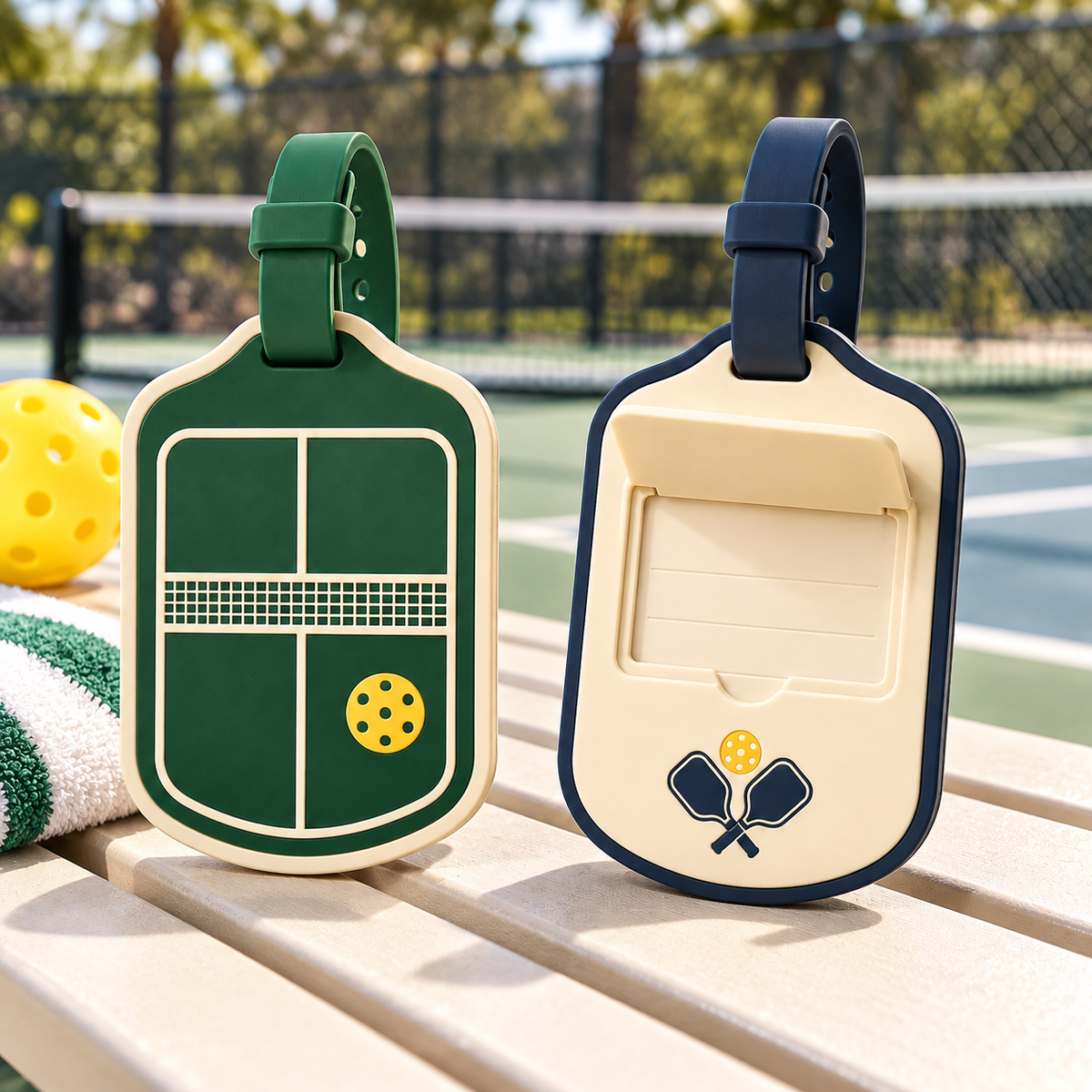 Homenzio Matching Pickleball Bag Tags