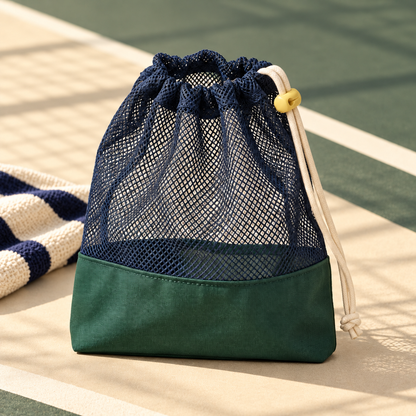 Homenzio Mesh Drawstring Pickleball Bag